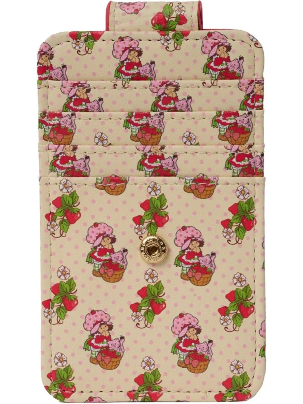 Chic Red Strawberry Shortcake Slim Wallet | Stylish Card Holder for Women